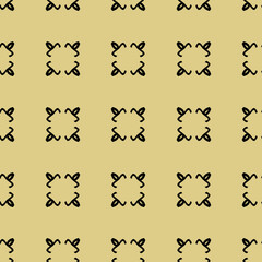 Naklejka premium black yellow curve rectangle seamless pattern