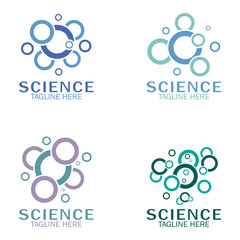 Molecule symbol logo template vector illustration,Neuron logo or nerve cell logo design 