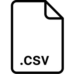 CSV extension file type icon