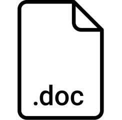 DOC extension file type icon