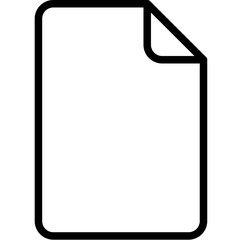 Blank file type format icon