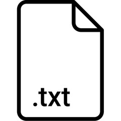 TXT extension file type icon