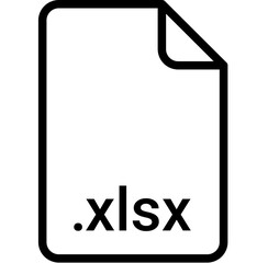 XLSX extension file type icon