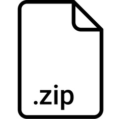 Zip extension file type icon