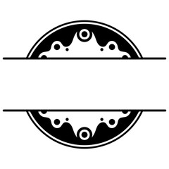 art circle monogram frame
