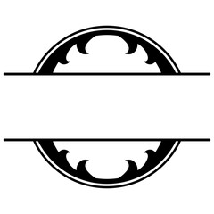 art circle monogram frame
