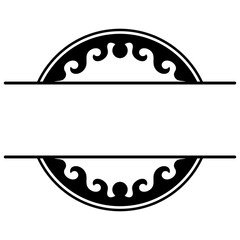 art circle monogram frame
