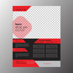 Corporate business cover and back page a4 flyer design template for print. Brochure design, cover modern layout, annual report, poster, flyer in A4.