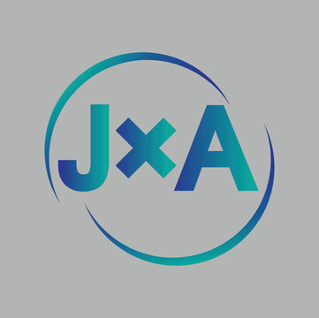 JA letter logo for business. Sport and action technology typography alphabet fonts with bold style. Strong and power letter font. Vector illustration.