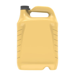 Yellow plastic container 3D render for mockup