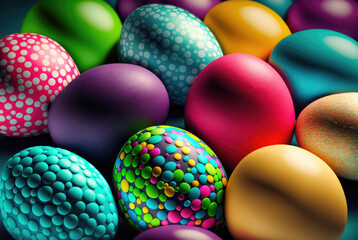 Fototapeta na wymiar Easter eggs. Generative AI