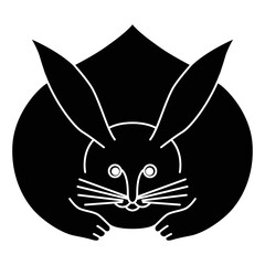 家紋です。真向き兎といいます。