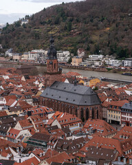 Vue sur l'Église du Saint-Esprit à Heidelberg