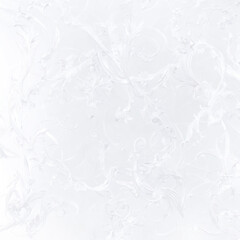 White floral Tile Design. Generative AI