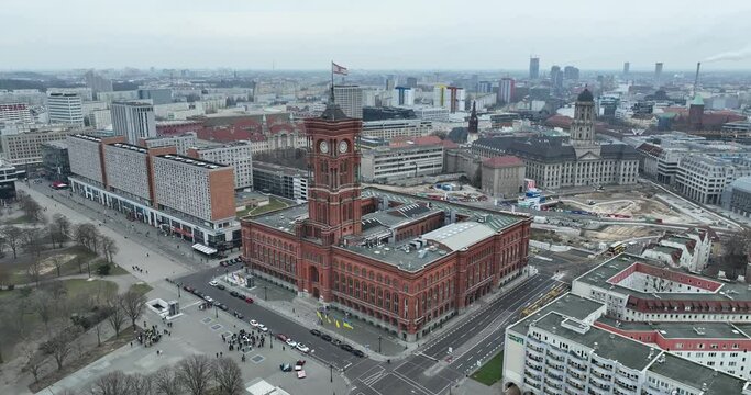 Rote Rathaus Berlin City Panorama
