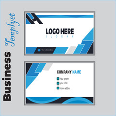 Modern Business Card Template.créative recto  horizontale et verticale Illustration vectorielle 