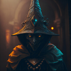 Fototapeta dark mysterious wizzard costume obraz