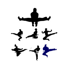 pencak silat vector illustration character 