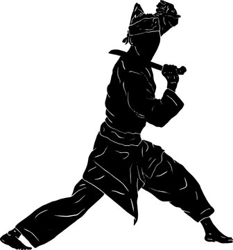pencak silat vector illustration character 