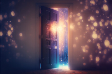 明るい未来を連想させる出口の扉, Generative AI