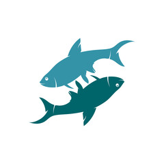 Fototapeta premium Fish logo icon template creative