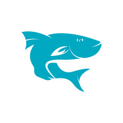 Fish logo icon template creative