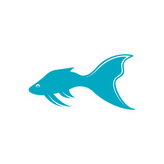 Fish logo icon template creative