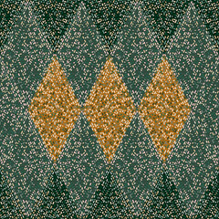 Dash lines mosaic seamless pattern. Creative broken line endless wallpaper. Vintage dashes motif.