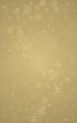White Snow Vector Golden Background. Light