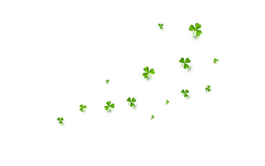 Olive color Clover Saint Patrick Vector White
