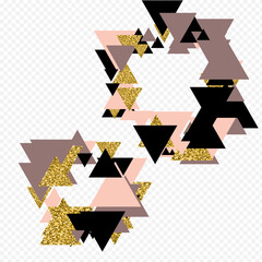 Ornate Polygon Vector Transparent Background.