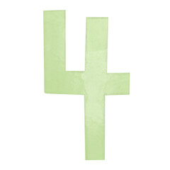 Fototapeta premium Green number four illustration
