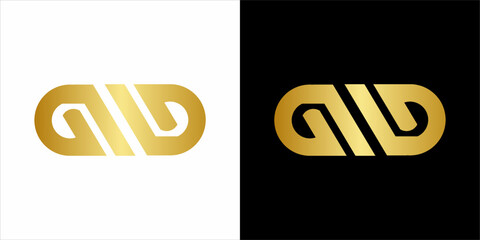 S Mono gram logo, gold vintage vlack in white backgorund