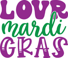 Love Mardi Gras Svg