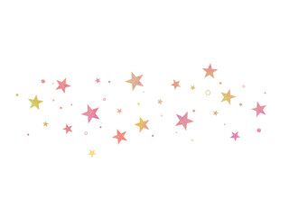 きらめく星のデコレーション　ローズピンクグラデーション
