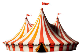 Naklejka premium chapiteau de cirque sur fond transparent - illustration ia