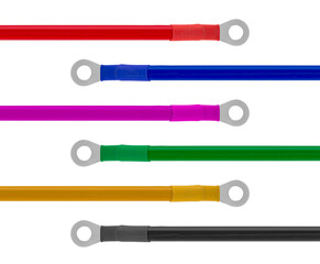 cable with a ring lug, on a white background