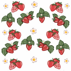 seamless pattern with strawberries seamless pattern with berries seamless pattern with red berries seamless pattern with leaves seamless pattern with hearts and strawberry