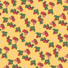 seamless pattern with autumn leaves seamless pattern with leaves seamless pattern with hearts and strawberry