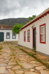 colonial and colorful architecture of Tiradentes historic city, in Minas Gerais, Brazil