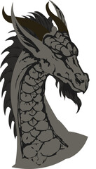 black dragon head