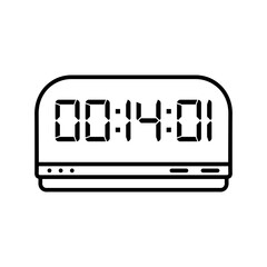 Digital clock icon vector design illustration.