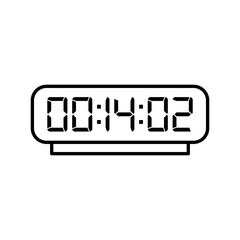 Digital clock icon vector design illustration.