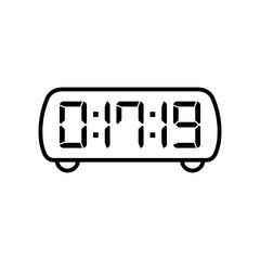 Digital clock icon vector design illustration.