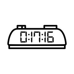Digital clock icon vector design illustration.