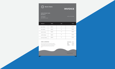 clean invoice template vector design Invoice Design Layout 
Invoice minimal design template. Bill form business invoice accounting Minimal Corporate Business Invoice design template vector illustratio
