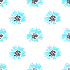 Seamless pattern. Children's drawings with wax crayons