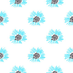 Seamless pattern. Children's drawings with wax crayons