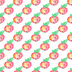 Seamless pattern. Children's drawings with wax crayons