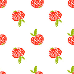 Seamless pattern. Children's drawings with wax crayons